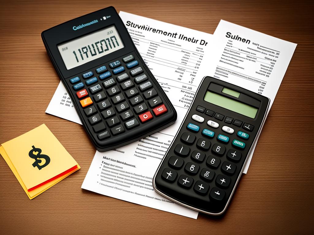 Image of a calculator and money, representing understanding student loan interest, managing debt, and saving money.